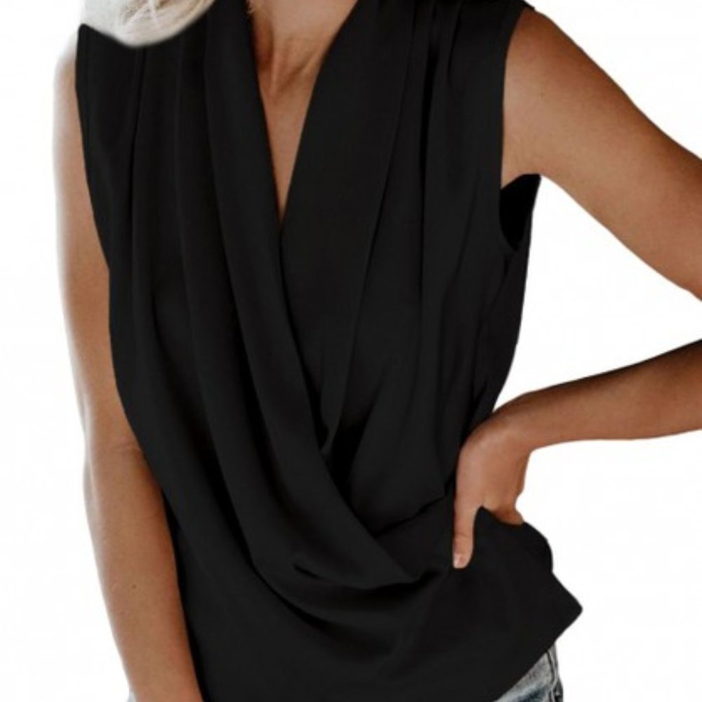Enchanting Satin Drape Tank Top